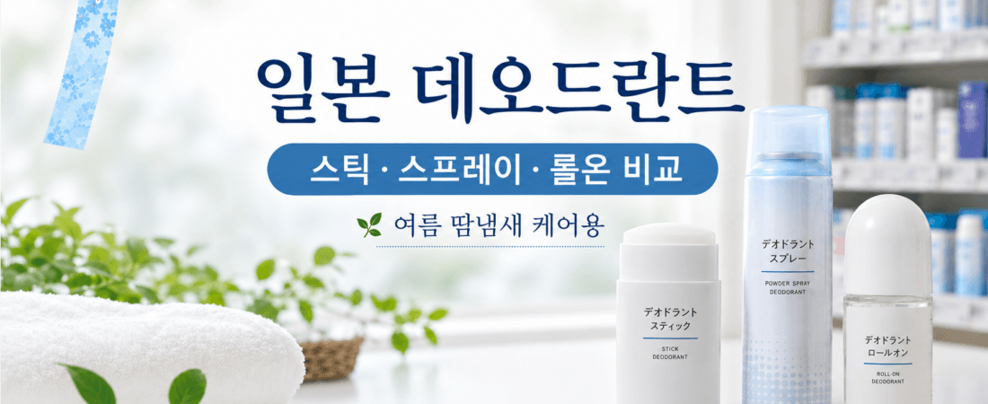 여름 땀냄새 걱정된다면, 일본 데오드란트 이렇게 골라보세요!