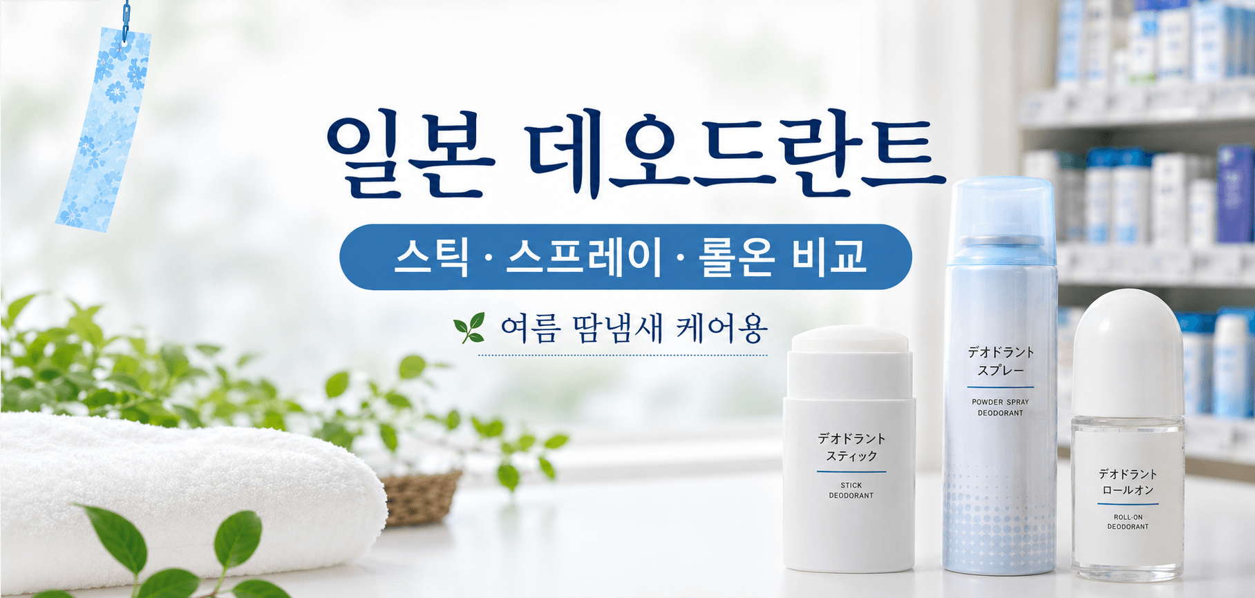 여름 땀냄새 걱정된다면, 일본 데오드란트 이렇게 골라보세요!