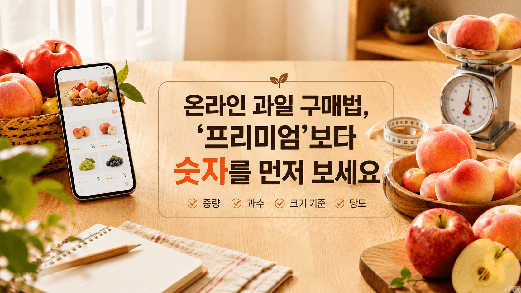 온라인 과일 구매법, ‘프리미엄’보다 숫자를 먼저 보세요