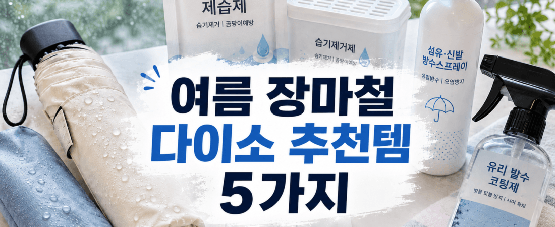 여름 장마철 다이소 추천템 5가지 ☔