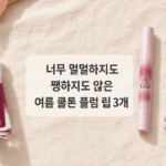 쿨톤에게 어울리는 촉촉한 여름 립 3종, 발색·지속력 직접 비교 플럼립 세 개