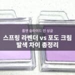 롬앤 슬라이드 인 싱글 스프링 라벤더 vs 포도 크림, 발색 차이와 조합 순서 총정리 롬앤 슬라이드 인 싱글 스프링 라벤더 vs 포도 크림 발색 차이 총정리 대표 이미지