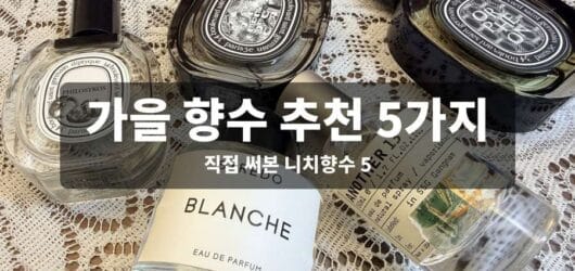 가을 향수 추천 5종, 직접 써본 중성 니치향수 지속력 비교