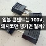 일본 콘센트는 100V, 돼지코만 챙기면 될까? 대표이미지 - 낱개 돼지코 여러 개