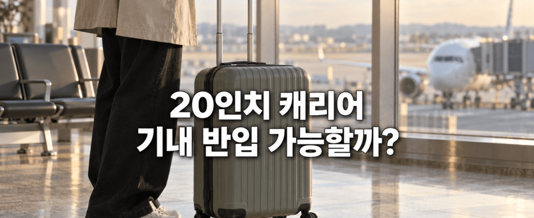 20인치 캐리어 기내 반입 가능할까? 크기와 무게 확인법